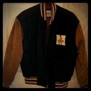 Disney Mickey Mouse Suede Bomber Jacket 1928 style